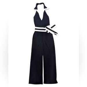 Anne X women's belted halter top sleeveless jumpsuit size M